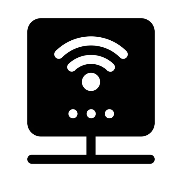 Smart Vezeték Nélküli Router Háttér Közelről — Stock Vector