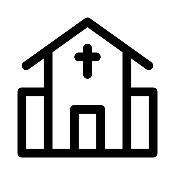 Kápolna Háttér Istentisztelet Helye Közelről Elszigetelt — Stock Vector