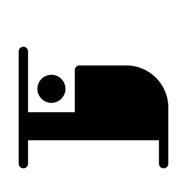 Persona Che Dorme Sul Letto — Vettoriale Stock