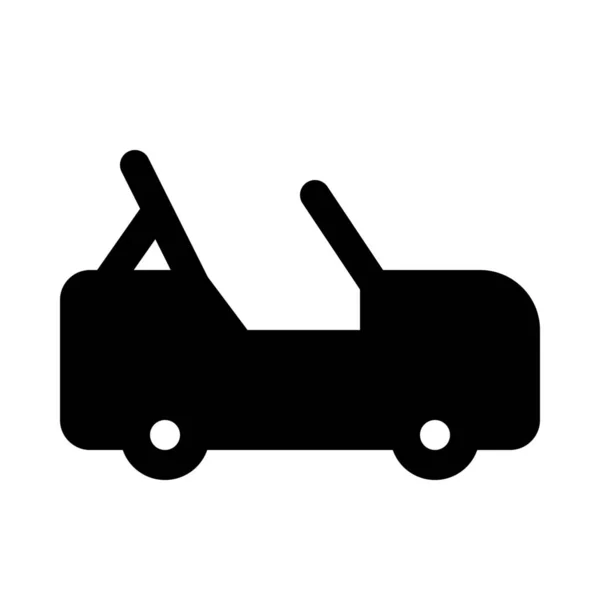 Militärfahrzeug Ikone Auf Isoliertem Hintergrund — Stockvektor