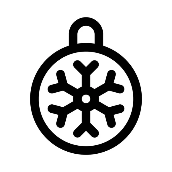 Sneeuwvlok Bauble Xmas Decoratie — Stockvector