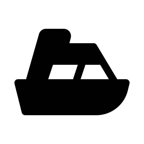 Yacht Sur Fond Isolé — Image vectorielle