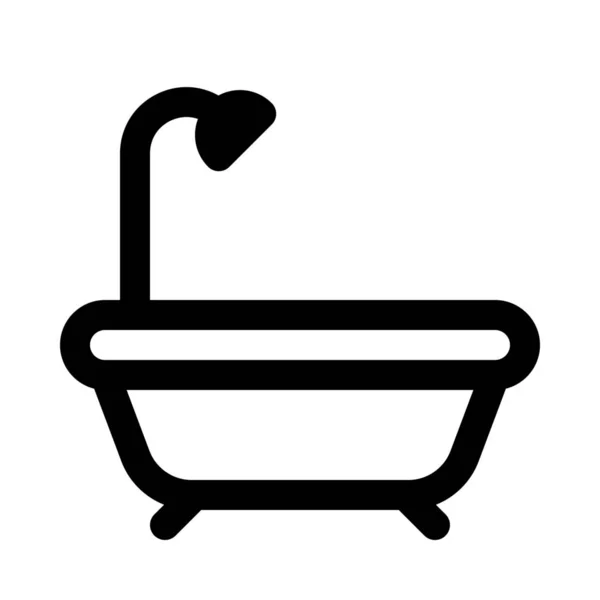 Arka Plan Banyo Küvetinde Showerisolate Yakın Çekim — Stok Vektör