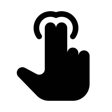 İki parmak değmek izole arka plan