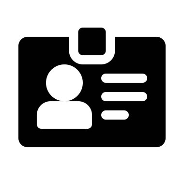 Çalışan kimlik kartı arka izole kapatmak