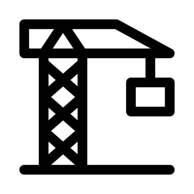 İnşaat kule vinç arka izole kapatmak