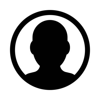 Erkek profil avatar arka izole kapatmak