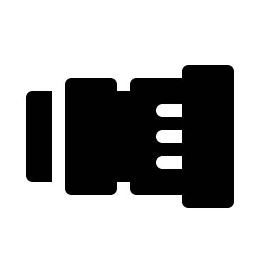 uzun kamera lens arka izole kapatmak