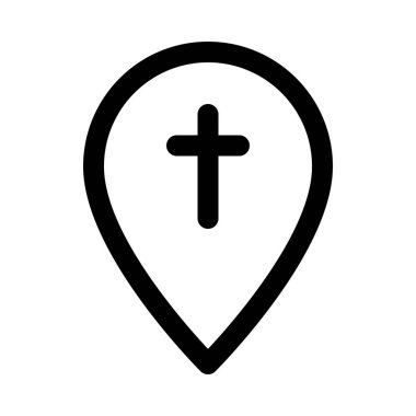 Kilise konum işaretçisi arka izole kapatmak