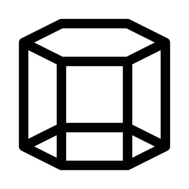 Altıgen prizma polihedron arka izole kapatmak