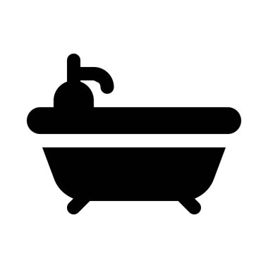 Modern banyo küvet izole arka plan yakın çekim