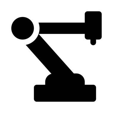 mekanik robotik kol - endüstriyel robot arka plan yakın kadar izole