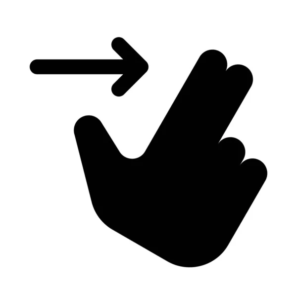 Δεξιά Σύρετε Δύο Δάχτυλα Απομονώσετε Υπόβαθρο Ταπετσαρία Στενή Επάνω — Διανυσματικό Αρχείο