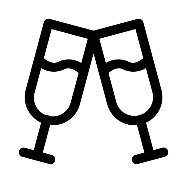 Şarap Bardakları Tost Arka Plan Yakın Çekim — Stok Vektör