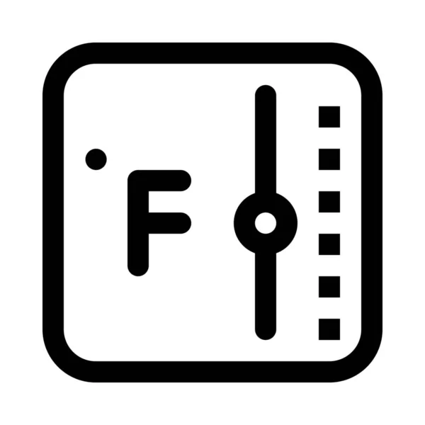 Monitor Temperatura Fahrenheit Aislar Fondo Fondo Pantalla Close — Vector de stock