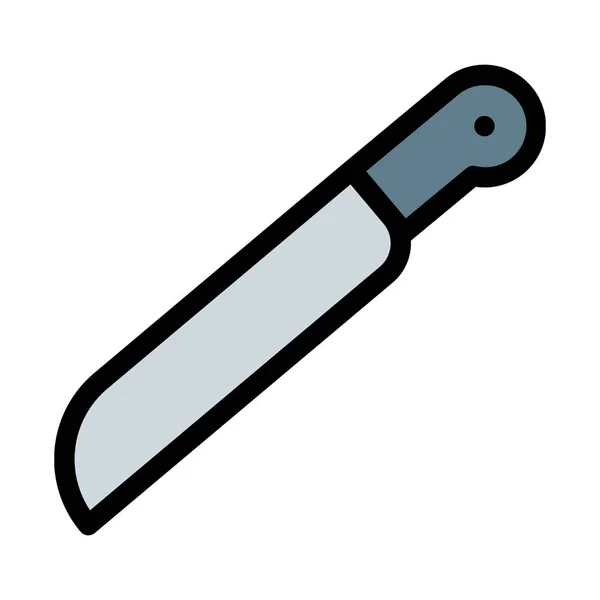 Chef Knife Hátterét Zár Megjelöl Elszigetelt — Stock Vector