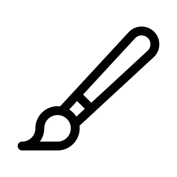 Pinsel Werkzeug Hintergrund Nahaufnahme Isoliert — Stockvektor