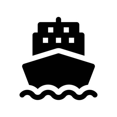 gemi simgesi izole arka plan üzerinde seyir