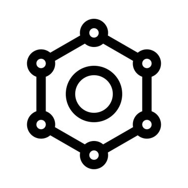 Altıgen moleküler yapısı arka izole kapatmak