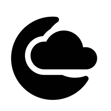 Çoğunlukla bulutlu gece arka izole kapatmak