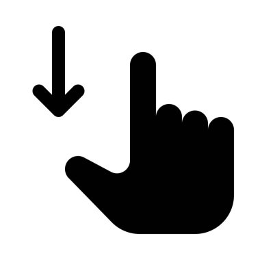 Parmak ile aşağı doğru kaydırma