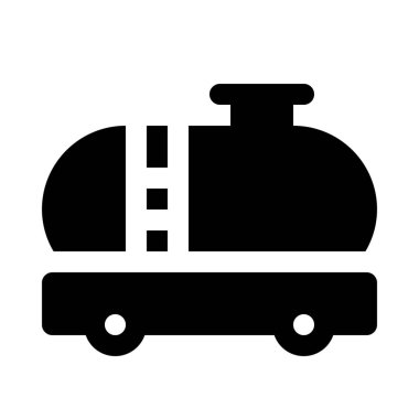 Gaz römork simgesine izole arka plan