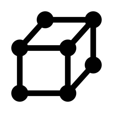Küp atomun yapısı arka izole kapatmak