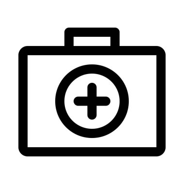 Acil ilk yardım çantası arka izole kapatmak