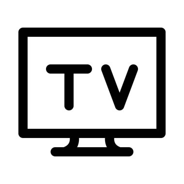 Düz ekran televizyon izole arka plan