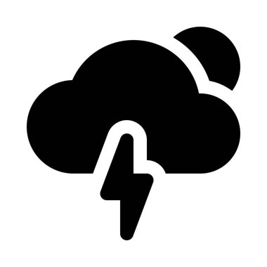 Bulutlu gök gürültüsü gün arka izole kapatmak