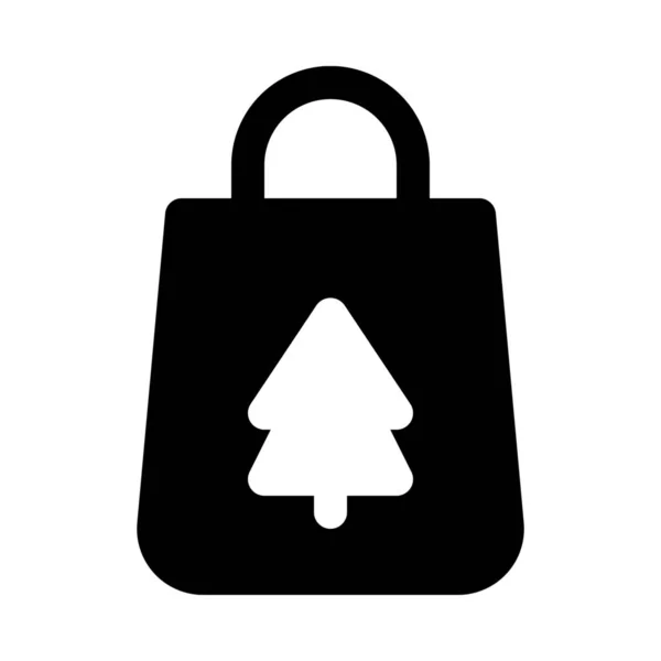 Natale Shopping Bag Sfondo Vicino Isolato — Vettoriale Stock