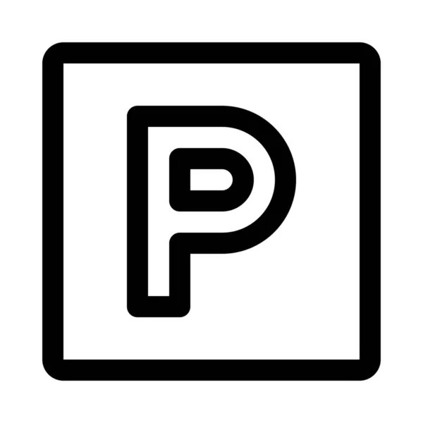 Parksymbol Hervorgehoben Hintergrund Nahaufnahme — Stockvektor