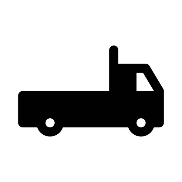 Flatbädd Lastbil Bakgrund Närbild Isolerade — Stock vektor