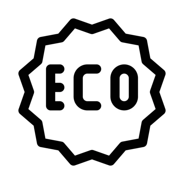 Eco Badge Autocollant Fond Fermer Isolé — Image vectorielle