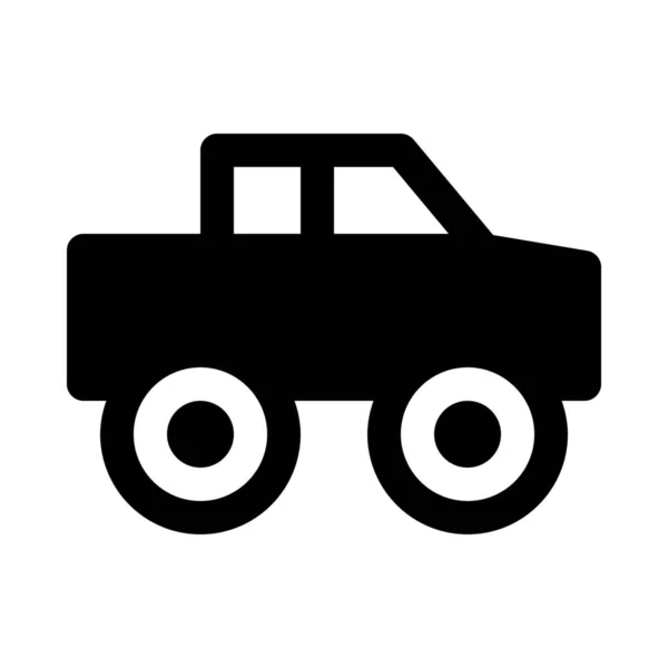 Camion Monstre Sur Fond Isolé — Image vectorielle