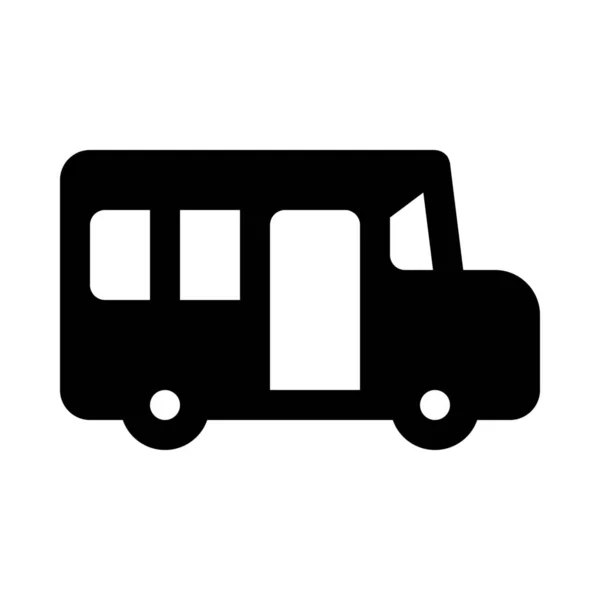 Bus Van School Geïsoleerde Achtergrond — Stockvector