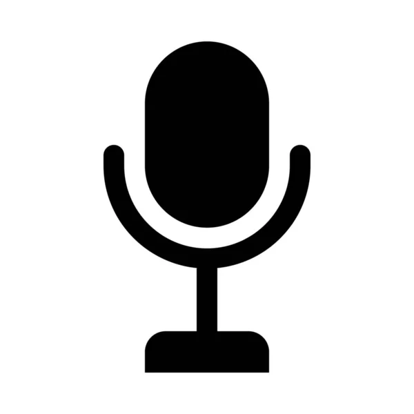 Voice Recorder Microfoon Achtergrond Close Geïsoleerd — Stockvector
