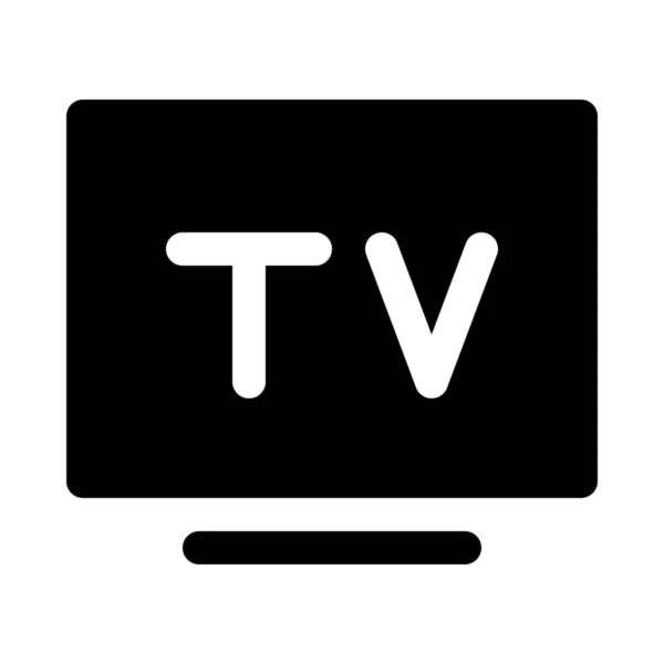 Televisión Pantalla Plana Aislar Fondo — Vector de stock