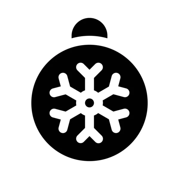 Νιφάδα Χιονιού Μπιχλιμπίδι Χριστούγεννα Διακόσμηση — Διανυσματικό Αρχείο