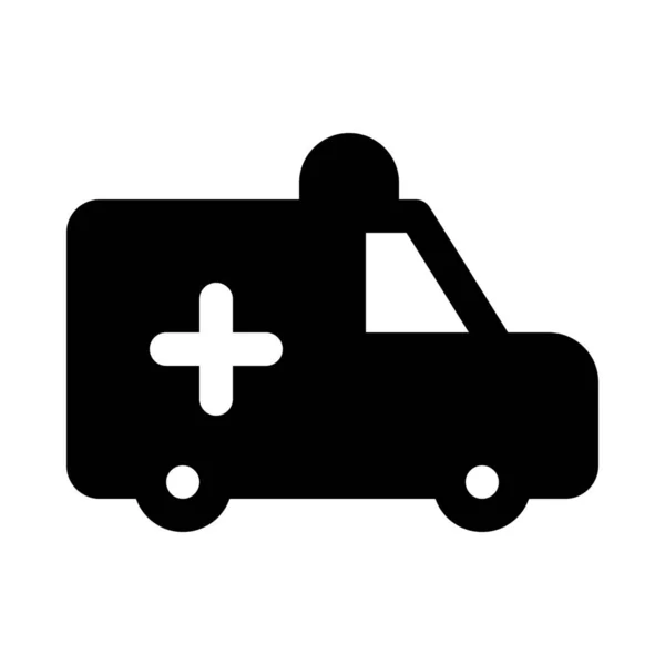 Ambulance Fond Isolé Gros Plan — Image vectorielle
