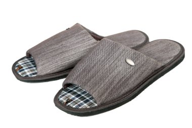 Beyaz arka plan üzerinde izole erkekler tuvaleti terlik