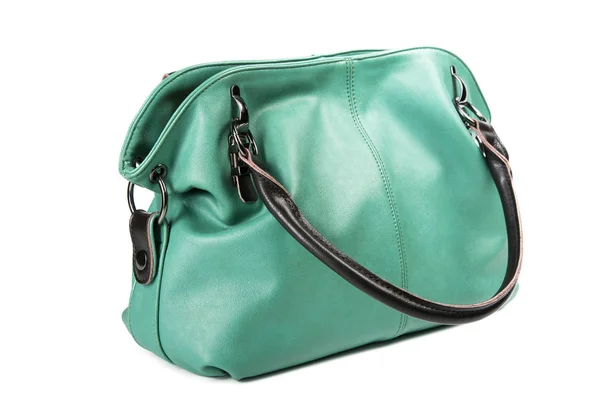 Turquoise Women Bag Isolated White Background Close — Stock Photo, Image