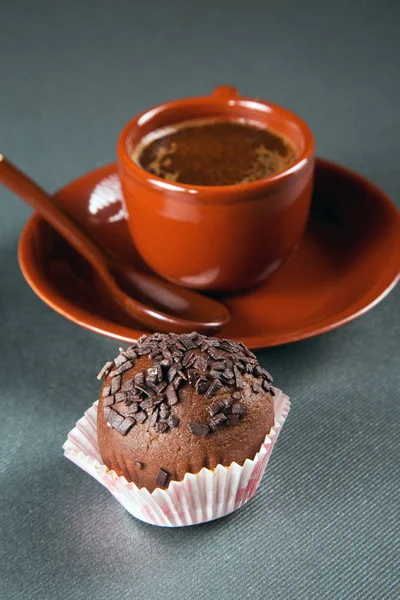 Stilleben Med Kopp Kaffe Och Kakor — Stockfoto