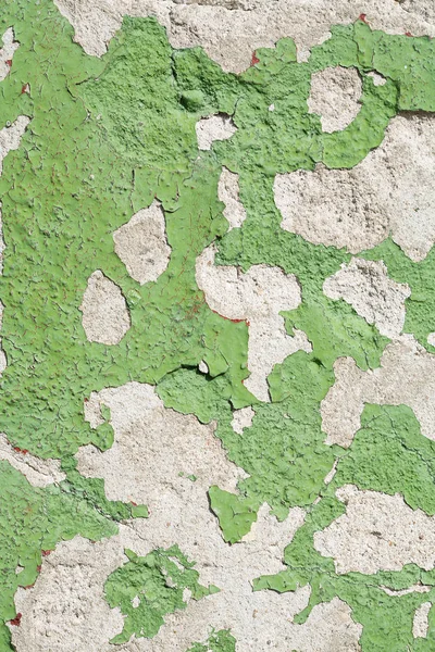 Stenen Textuur Met Stukken Van Groene Grijze Verf — Stockfoto