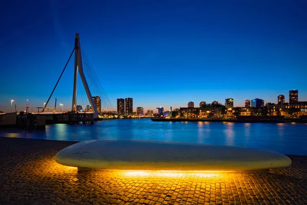 Erasmus Bridge, Rotterdam, Nizozemsko — Stock fotografie