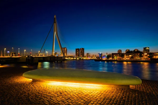 Erasmus Bridge, Roterdão, Países Baixos — Fotografia de Stock