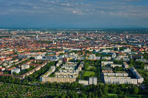 Flygfoto över München. München, Bayern, Tyskland — Stockfoto