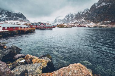 Bir köyün Lofoten Adaları, Norveç
