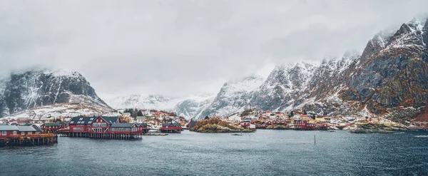 Lofoten 섬, 노르웨이에 마입니다. 파노라마 — 스톡 사진