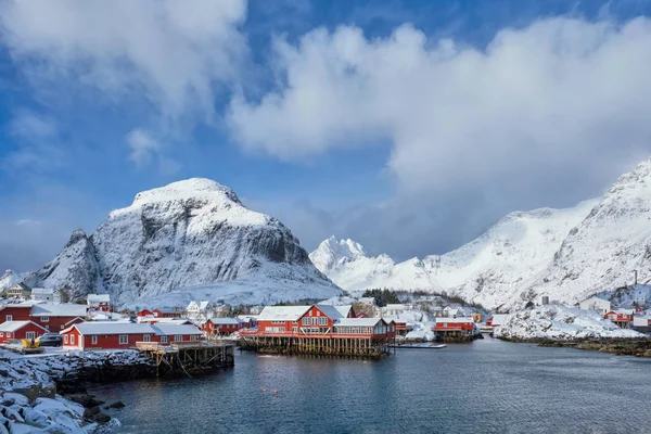 "Uma "aldeia nas Ilhas Lofoten, Noruega — Fotografia de Stock